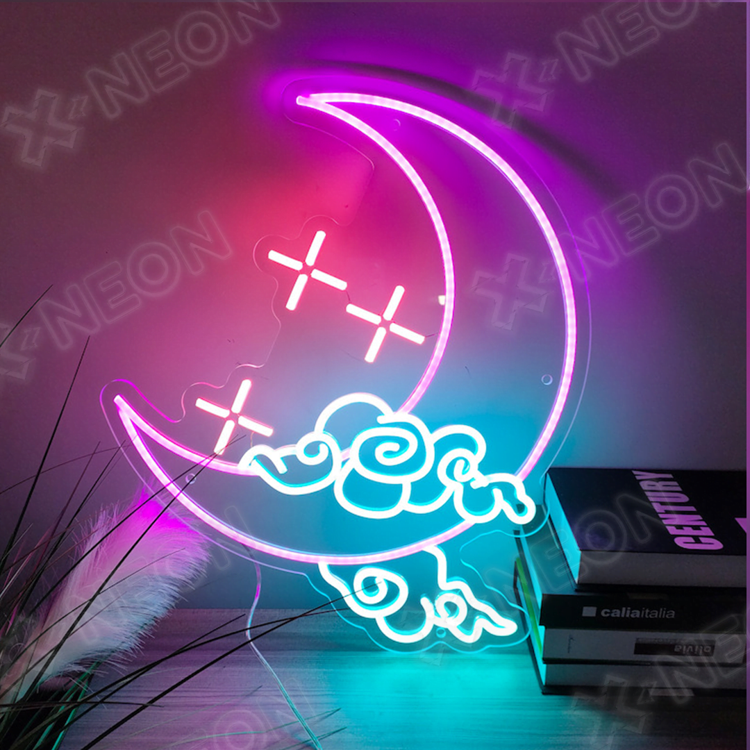 Moon Stars Neon